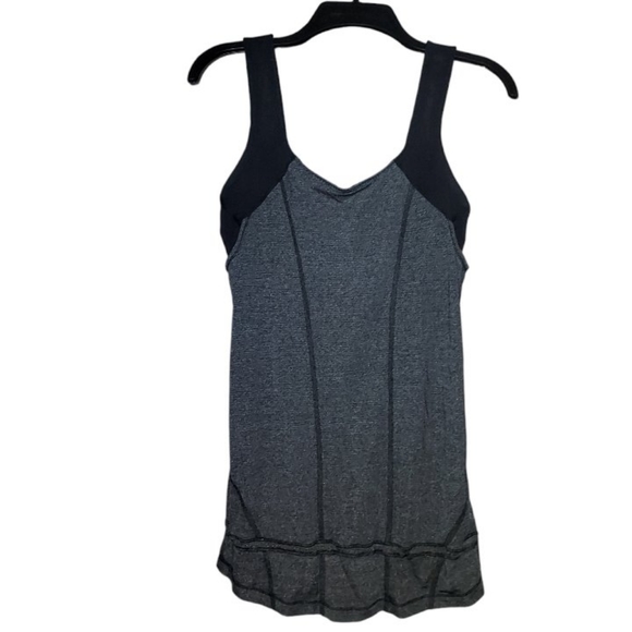 lululemon athletica Tops - Lululemon gray and built in black bra tank top